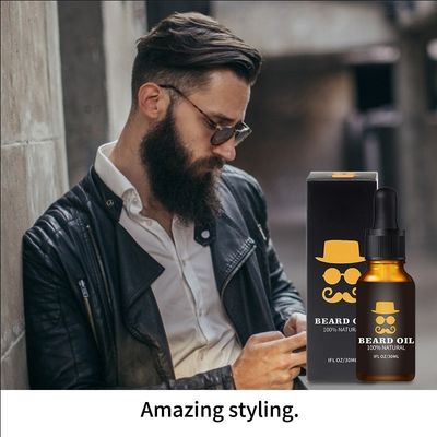 L'huile de croissance de la barbe pour hommes favorise la croissance et renforce la barbe