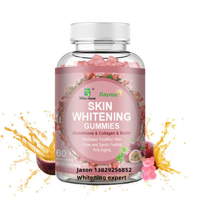 Des gommes de collagène de marque privée OEM Gommes de fraises pour une peau lisse et sans tache