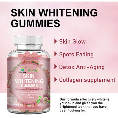Des gommes de collagène de marque privée OEM Gommes de fraises pour une peau lisse et sans tache