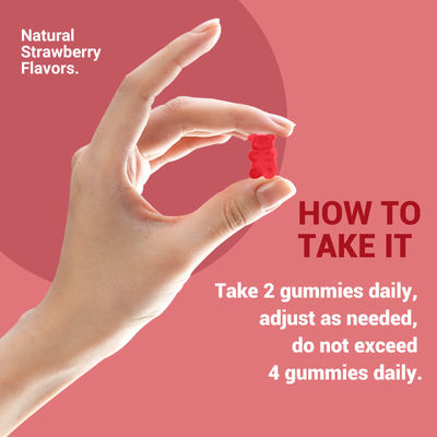 Marque privée Biotine gomme de cheveux Peau et ongles Vitamines Supplément de biotine bonbons gommés