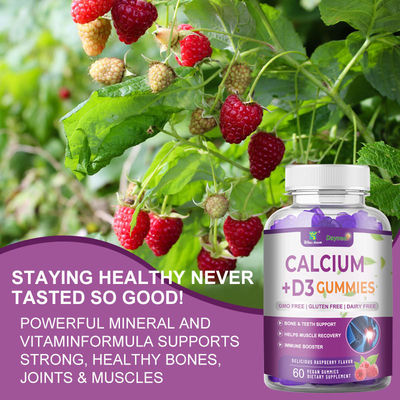 24 mois Durée de conservation Calcium D3 Vitamine magnésium gomme pour le développement osseux