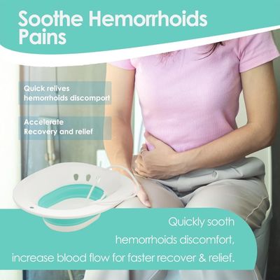 Santé féminine Sitz pliable bain pour siège de toilette Hémorroïdes Cuisine de soins post-partum