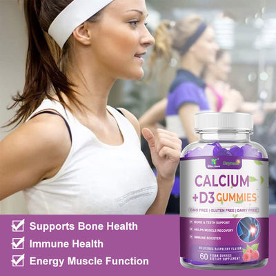 24 mois Durée de conservation Calcium D3 Vitamine magnésium gomme pour le développement osseux