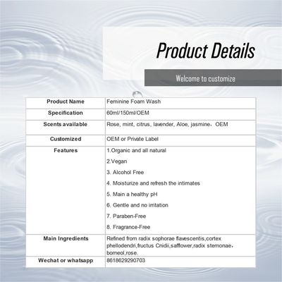 60ML N.W. Femelles Intime Yoni Laver Produits naturels de soins Yoni Ensembles pour les femmes Hygiène