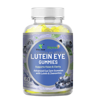 Marque privée Luteine pour yeux gommageux sans sucre 60 pcs pour les yeux brillants Durée de conservation 24 mois