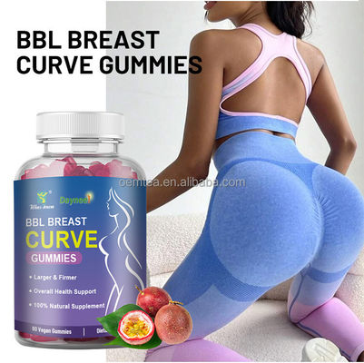 BBL Breast Curve Gummies Augmentation naturelle du cul avec Ashwagandha 36 mois de durée de conservation