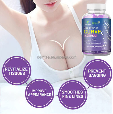 BBL Breast Curve Gummies Augmentation naturelle du cul avec Ashwagandha 36 mois de durée de conservation