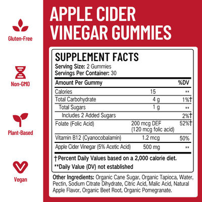 Obtenez votre dose quotidienne de 3g*60 hémostypes de vinaigre de cidre de pomme bonbons pour le bien-être