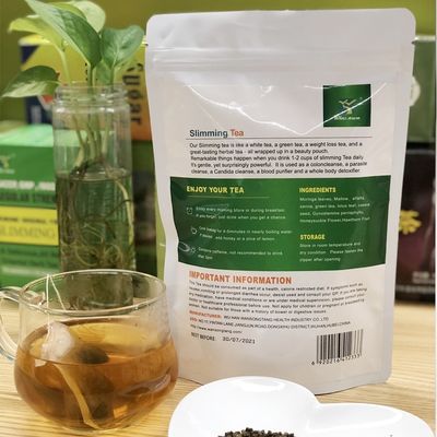 Brûler les graisses et désintoxiquer avec du thé à base de plantes Formulation de dosage du thé 24 mois Durée de conservation 100% naturel