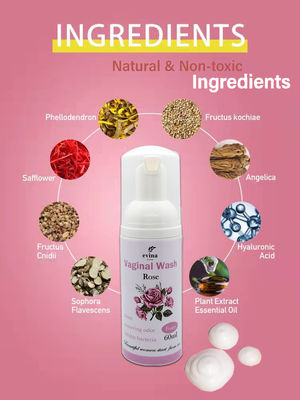 L'échantillon gratuit est 100% équilibre ph naturel vaginal féminin lavage à la mousse pour les femmes hygiène