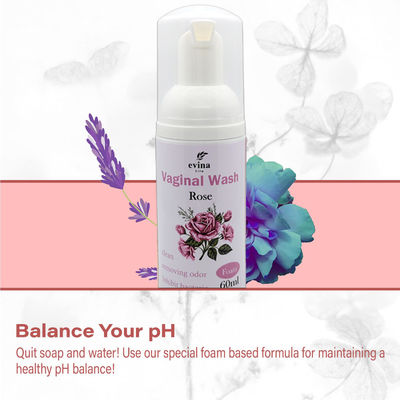 L'échantillon gratuit est 100% équilibre ph naturel vaginal féminin lavage à la mousse pour les femmes hygiène