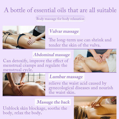 Étiquette privée Herbal Yoni Detox Vaginale Rose Massage à l'huile de sexe Herbes naturelles Ingrédients