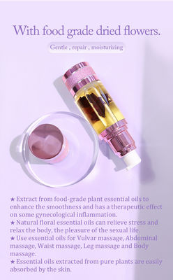 Étiquette privée Herbal Yoni Detox Vaginale Rose Massage à l'huile de sexe Herbes naturelles Ingrédients