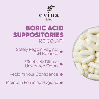 Restaurer l' équilibre du pH vaginal avec 600 mg/pcs de Yoni Pops et de suppositoires d' acide borique