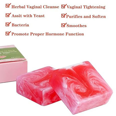 100% herbes biologiques naturelles Yoni Sabon pour femmes Nettoyage vaginal et nettoyage en profondeur